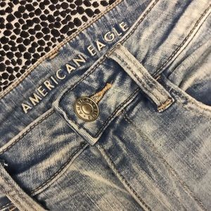 American Eagle Distressed Jeans Hi Rise Size 12
